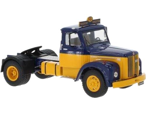 Scania 110 Super 1953 ブルー イエロー トラクタ / IXO 1/43 建設機械模型 工事車両