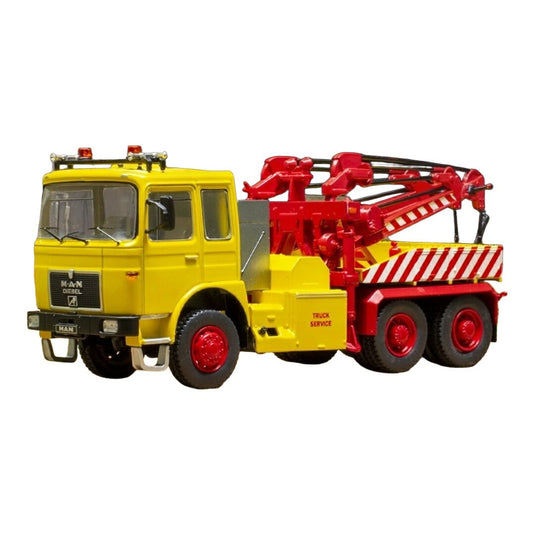 MAN F8 26.281 ロードサービス トラック 1982 イエロー/レッド / IXO MODELS 1/43 ミニカー
