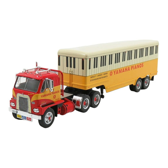 【予約】 Internationalインターナショナル DCOF-405 トラック 3軸 Yamahaヤマハ Pianos 1959 レッド イエロー ホワイト / IXO 1/43 ミニカー トラック模型