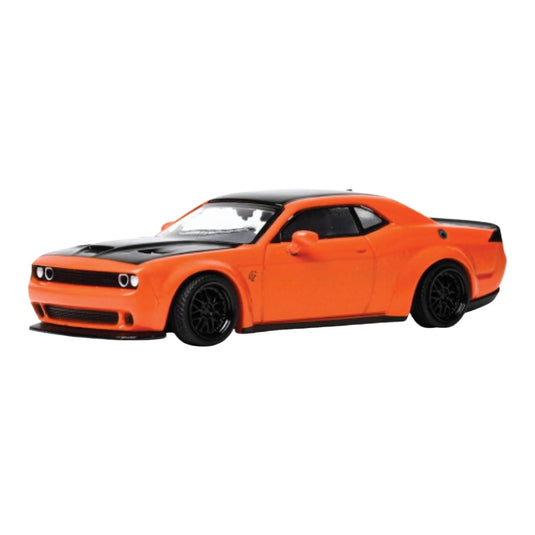 【予約】 Dodgeダッジ Challengerチャレンジャー SRT Hellcatヘルキャット クーペ 2019 オレンジ ブラック IXOアメリカシリーズ / IXO 1/64 ミニカー