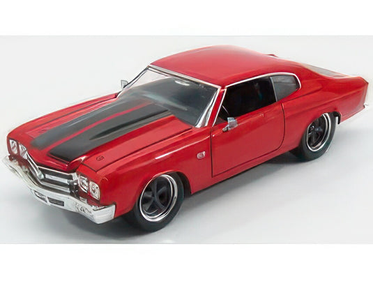 CHEVROLET DOM'S CHEVY CHEVELLE 454SS 1970 FAST & FURIOUS IV (2009) SOLO PARTI ORIGINALI ORIGINAL PARTS RED BLACK/JADA 1/24ミニカー
