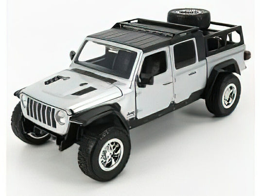 JEEP WRANGLER GLADIATOR 2020 FAST & FURIOUS 9 HOBBS AND SHAW SILVER/JADA 1/24ミニカー