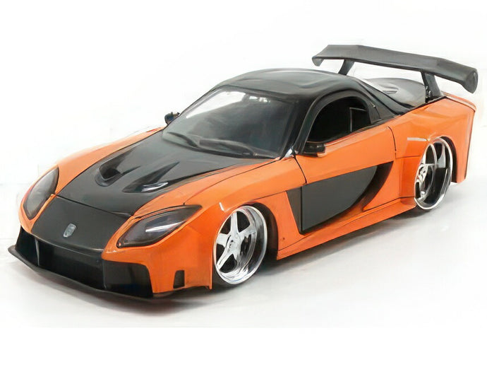 MAZDA HAN'S RX7 COUPE 1997 FAST & FURIOUS III TOKYO DRIFT (2006) ORANGE BLACK/JADA 1/24ミニカー