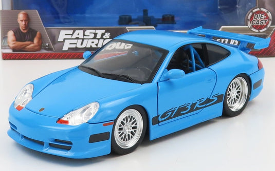 PORSCHEポルシェ 911 996 GT3 RS クーペ 2001 ワイルドスピード ライトブルー TV SERIES / JADA 1/24 ミニカー