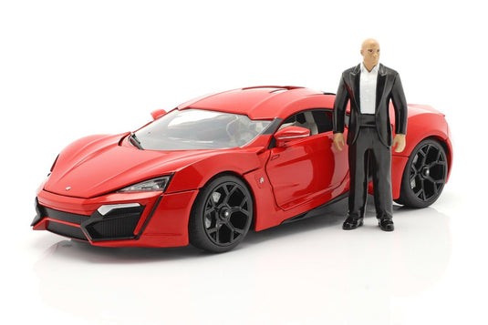 Lykanライカン Hypersportハイパースポーツ 2014 ワイルドスピード スカイミッション ドムの車 フィギュア付き レッド / JADA 1/18 ミニカー