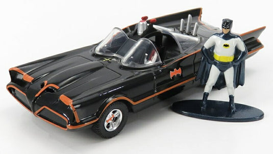 BATMANバットマン バットモービル 1966 クラシック TVシリーズ バットマンフィギュア付 ブラックレッド SCALE APPROX - TV SERIES / JADA 1/32 ミニカー