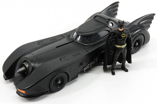 BATMANバットマン バットモービル ムービー 1989 バットマンフィギュア付き マットブラック TV SERIES - MOVIE / JADA 1/24 ミニカー
