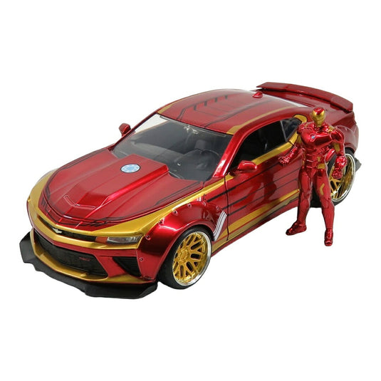 Chevroletシボレー Camaroカマロ クーペ 2016 アイアンマン フィギュア付き レッド ゴールド TVシリーズ・映画モデル / JADA 1/24 ミニカー