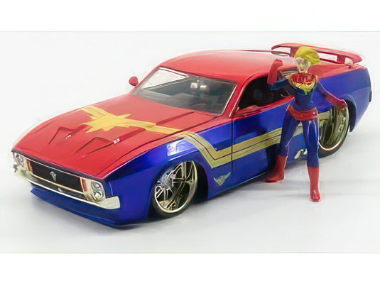 1973 フォード マスタング マッハ1 キャプテン・マーベル フィギュア付 マーベル / JADA 1/24 ミニカー