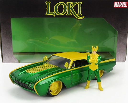 FORD USAフォード サンダーバード マーベル ロキ 1963 グリーンイエロー TV SERIES / JADA 1/24 ミニカー