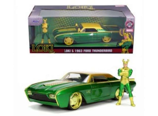 1963 フォード サンダーバード マーベル ロキ フィギュア付 劇中車 / JADA 1/24 ミニカー