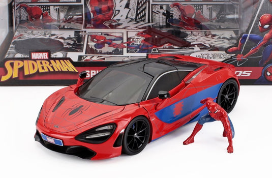 McLarenマクラーレン 720S スパイダーマン フィギュア付 マーベル 2018 レッド ブルー TV SERIES / JADA 1/24 ミニカー
