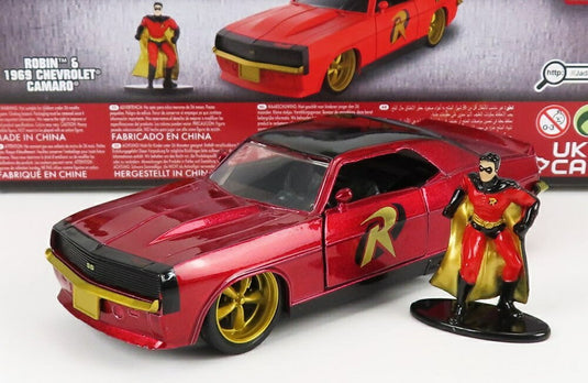 CHEVROLETシボレー カマロ クーペ ロビンフィギュア 1969 レッド TV SERIES / JADA 1/32 ミニカー