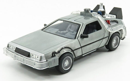 DE LOREANデロリアン タイムマシン バックトゥザフューチャー2 ホバーモード ライト シルバー TV SERIES / JADA 1/24 ミニカー