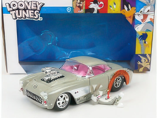 CHEVROLET CORVETTE 1967 BUGS BUNNY LOONEY TUNES GREY WHITE/JADA 1/24ミニカー
