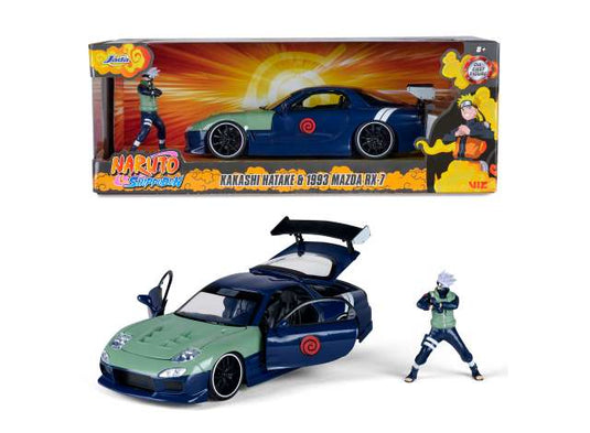 1995 マツダ RX-7 ナルト フィギュア付 ブルー/グリーン 劇中車 / JADA 1/24 ミニカー