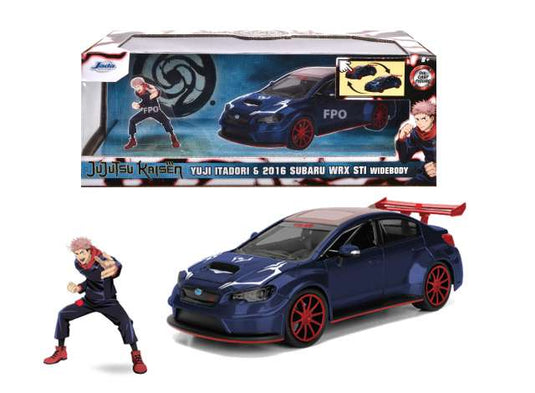 2016 スバル WRX STI ワイドボディ 呪術廻戦 フィギュア付 ブルー / JADA 1/24 ミニカー