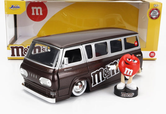 FORD USAフォード エコノライン ミニバス MMsフィギュア 1965 ブラウン TV SERIES / JADA 1/24 ミニカー