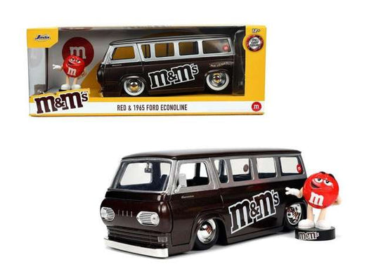 1965 フォード エコノライン M&M's レッドフィギュア付 ブラウン / JADA 1/24 ミニカー