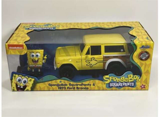 1973 フォード ブロンコ スポンジ・ボブ フィギュア付 イエロー 劇中車 / JADA 1/24 ミニカー