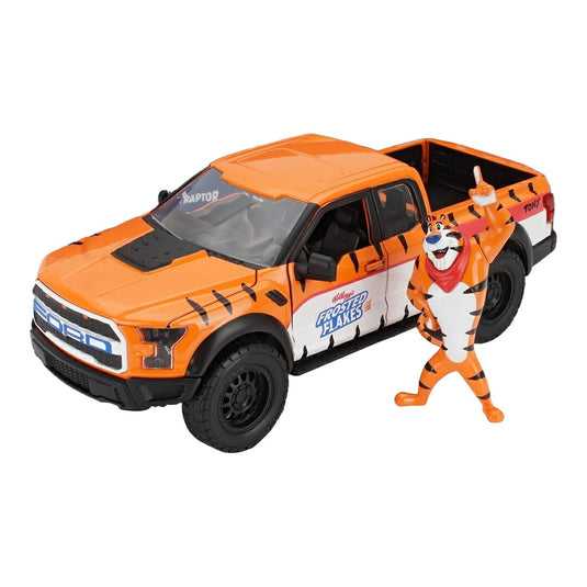 Fordフォード F-150 ラプター ピックアップ ケロッグ フロステッドフレークス トニー・ザ・タイガー フィギュア付き オレンジ/ホワイト / JADA 1/24 ミニカー