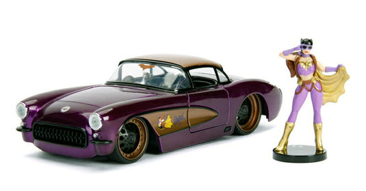 Chevroletシボレー Corvette with Batgirl Figure 1957 / JADA 1/24 ミニカー 模型