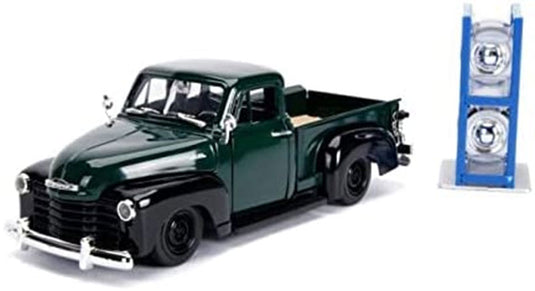 1953 Chevrolet ピックアップ タイヤラック & 替えホイール付き ミニカー / JADA 1/24
