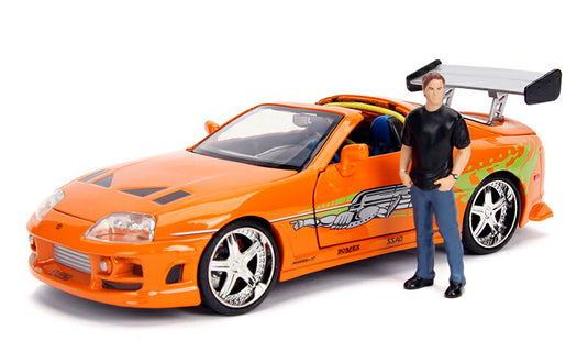 Toyotaトヨタ スープラ ブライアン フィギュア付 ワイルドスピード 劇中車 模型 / JADA 1/24 ミニカー 模型