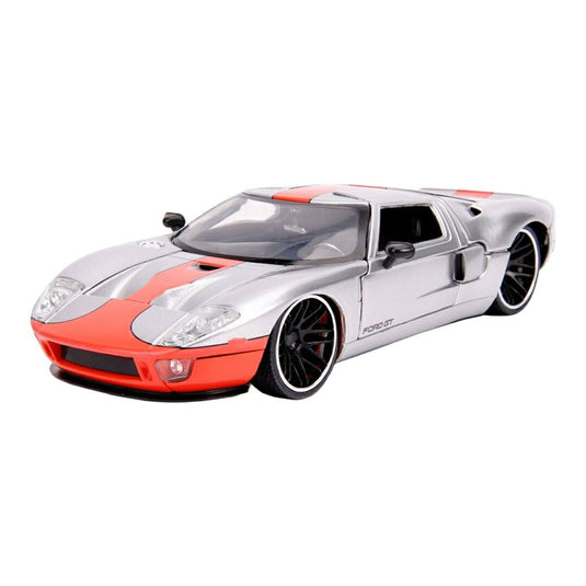 Fordフォード GT 2005 Silver with Orange Stripe Big / JADA 1/24 模型