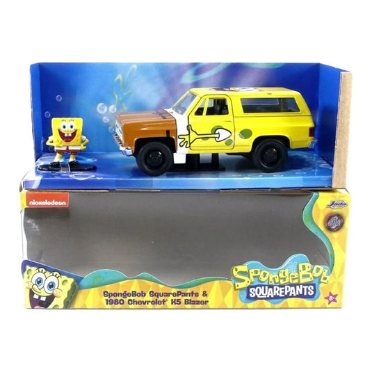 シボレー K5 ブレイザー 1980 スポンジボブ フィギュア付き イエロー / Jada Toys 1/32 ミニカー