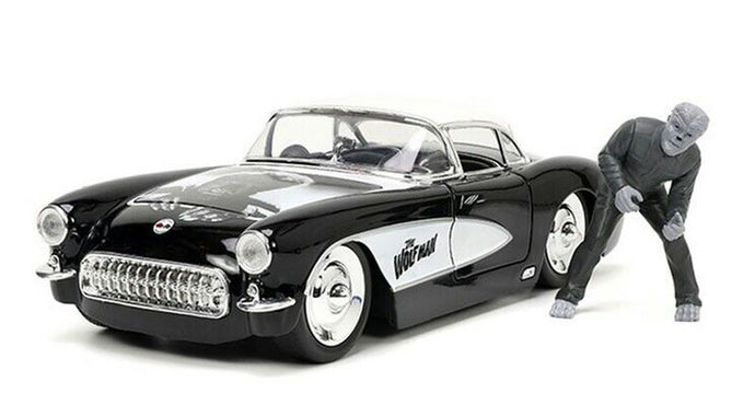 1957 Chevrolet Corvette 狼男 フィギュア付き ミニカー / JADA 1/24