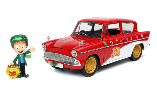 Lucky Charms 1959 Ford Anglia ラッキー・ザ・レプラコーン フィギュア付き ミニカー / JADA 1/24