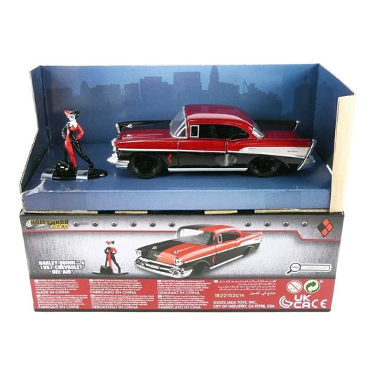 シボレー ベルエア 1957 ハーレイ・クイン レッド/ブラック / Jada Toys 1/32 ミニカー