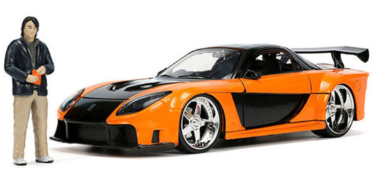 Mazdaマツダ Han's 1995 RX 7 Widebody with Han Figure Fast and Furious Tokyo Drift / JADA 1/24 ミニカー 模型