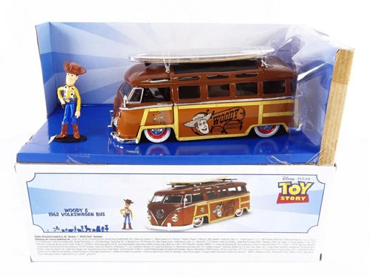 VW ワーゲンバス ウッディ トイ・ストーリー 1962 ブラウン / Jada Toys 1/24 ミニカー