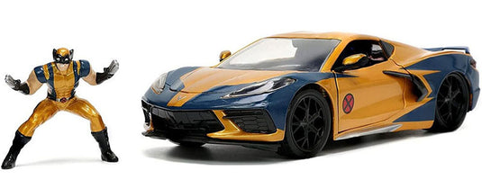 2020 Chevrolet Corvette ウルヴァリン フィギュア付き ミニカー / JADA 1/24