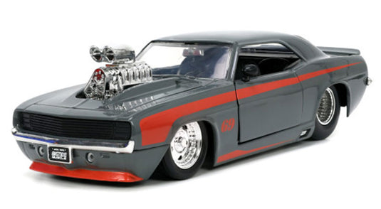 Chevroletシボレー カマロ 1969 グレー/オレンジ マッスルカー 模型 モデル / JADA 1/24 ミニカー 模型