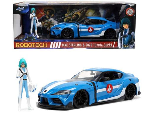2020 トヨタ スープラ ロボテック マックス・スターリング フィギュア付 ブルー / JADA 1/24 ミニカー