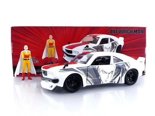 マツダ RX-3 1974 ワンパンマン サイタマ フィギュア付き ホワイト / Jada Toys 1/24 ミニカー