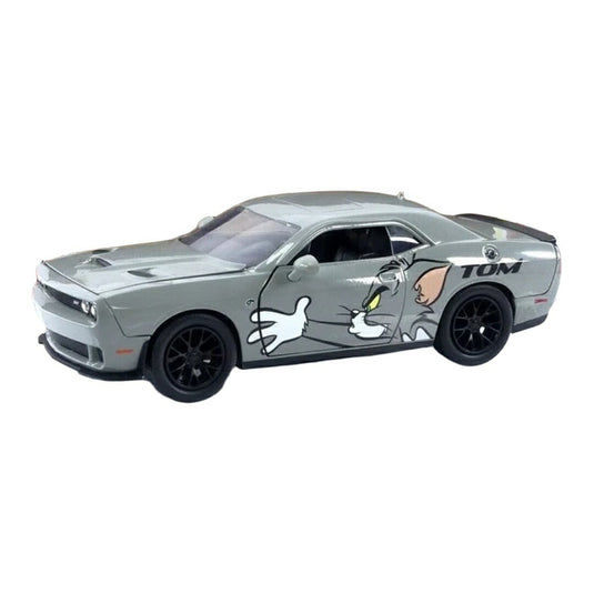 ダッジ チャレンジャー ヘルキャット 2015 トムとジェリー ジェリーフィギュア付き グレー / Jada Toys 1/24 ミニカー