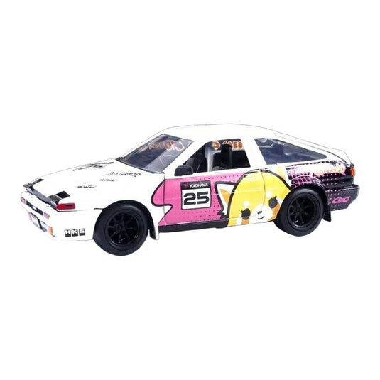 トヨタ スプリンタートレノ AE86 1986 アグレッシブ烈子 フィギュア付き ホワイト