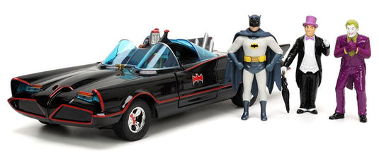 バットマン 1966 TVシリーズ デラックスパック バットモービル & フィギュア4体 ミニカー / JADA 1/24
