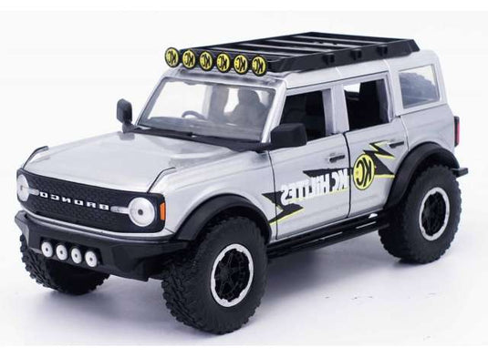 2021 フォード ブロンコ ルーフラック付 グレー/シルバー Ford Bronco / JADA 1/24 ミニカー
