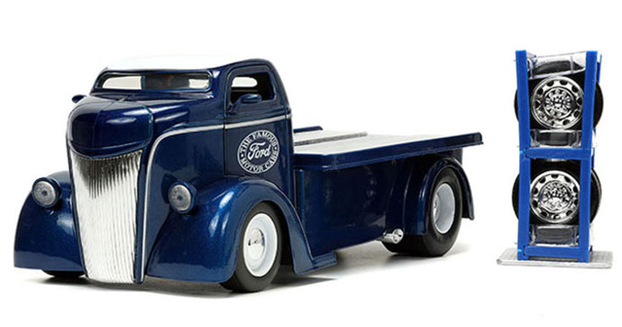 1947 Ford COE トラック タイヤラック & 替えホイール付き ミニカー / JADA 1/24