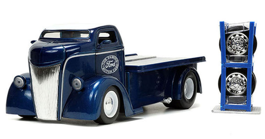 1947 Ford COE トラック タイヤラック & 替えホイール付き ミニカー / JADA 1/24