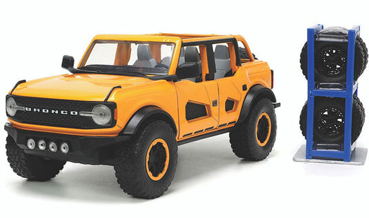 2021 Ford Bronco タイヤラック & 替えホイール付き ミニカー / JADA 1/24