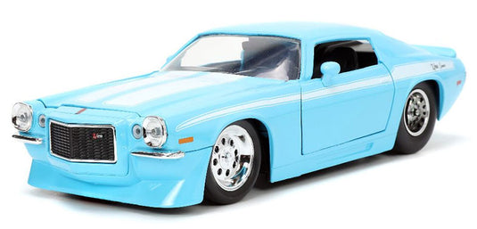 Chevroletシボレー カマロ 1971 ブルー/ホワイト マッスルカー 模型 モデル / JADA 1/24 ミニカー 模型