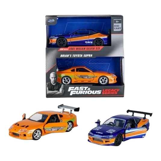 日産 シルビア S15 トヨタ スープラ ワイルドスピード レガシーシリーズ 2台セット / Jada Toys 1/32 ミニカー