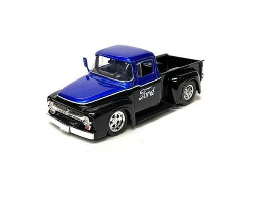 1956 フォード F100 プロストック フォードカラー ブラック/ブルー / JADA 1/24 ミニカー