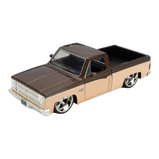 Chevroletシボレー C-10 カスタム ピックアップ 1985 ブラウン/ベージュ / JADA 1/24 ミニカー トラック模型